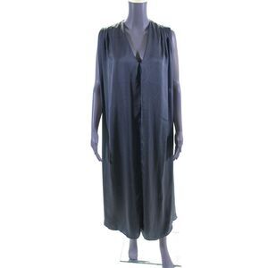 TOME Collective Womens Blue Pleated Midi Dress Blue Size 6 15088345